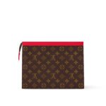 Louis Vuitton Pochette Voyage MM Pouch 10.6in/ 27cm Red Silver Hardware For Men M82857 - Image 4