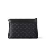Louis Vuitton Pochette Voyage Souple Pouch 11.8in/ 30cm Black Monogram Eclipse Balck Hardware For Men M82543 - Image 5