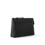 Louis Vuitton Pochette Voyage Souple Pouch 11.8in/ 30cm Black Monogram Shadow Black Hardware For Men M82545 - Image 5