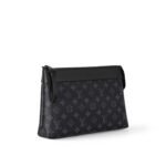 Louis Vuitton Pochette Voyage Souple Pouch 11.8in/ 30cm Black Monogram Eclipse Balck Hardware For Men M82543 - Image 4