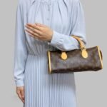 Louis Vuitton Popincourt Top Handle Bag 11.8in/ 30cm Brown Monogram Gold Hardware For Women M40009 - Image 2