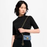 Louis Vuitton Pouch Metis Belt 5.3in/ 13.5cm Blue Denim Gold Toned Metal For Women M4622Z - Image 5