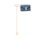 Louis Vuitton Pouch Metis Belt 5.3in/ 13.5cm Blue Denim Gold Toned Metal For Women M4622Z - Image 6