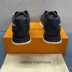 Louis Vuitton Run Away Sneaker Monogram Canvas Black/White/Brown For Men LV - Image 5