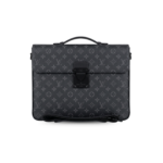 Louis Vuitton S-Lock Briefcase Monogram Eclipse Black For Men, Men's Bags, Shoulder And Crossbody Bags 14.6in/37cm LV 