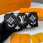 Louis Vuitton Sarah Wallet Black And Beige For Women 19cm/7.5in - M80496 - Image 2