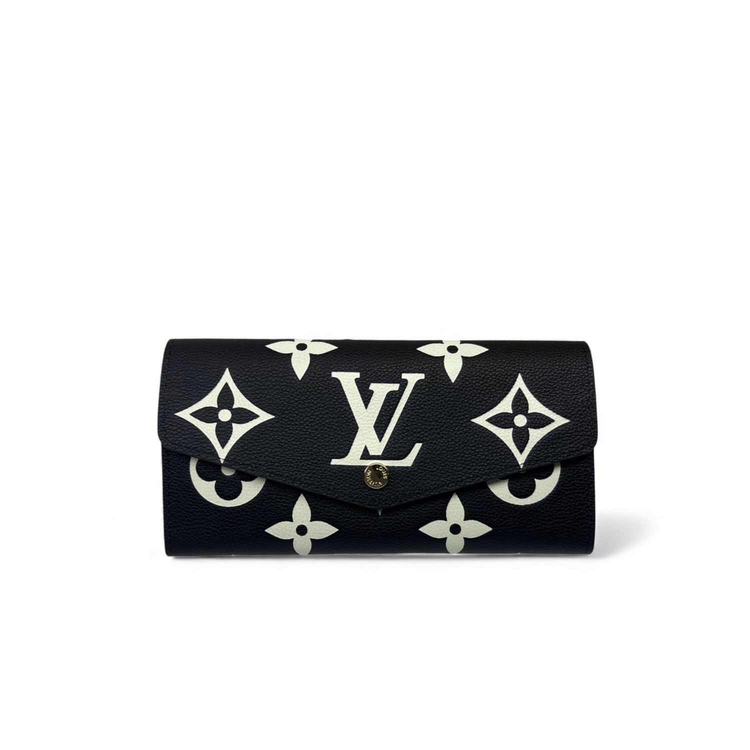 Louis-Vuitton-Sarah-Wallet.jpg Louis Vuitton Sarah Wallet Black And Beige For Women 19cm/7.5in - M80496 - Image 1