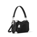 Louis Vuitton Side Trunk MM Shoulder Bag 9.3in/ 24cm Black Silver Hardware For Women M14572 - Image 5