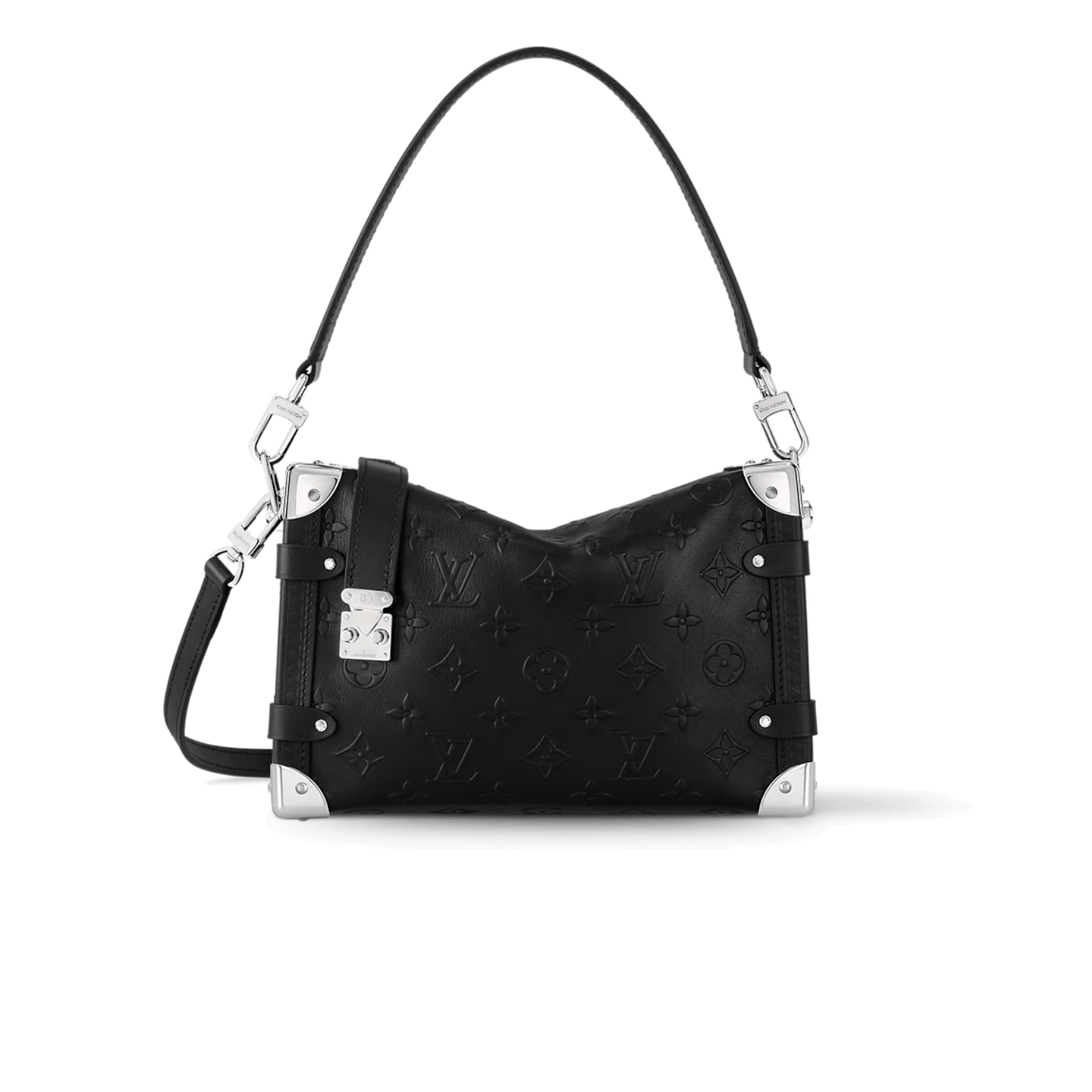 Louis-Vuitton-Side-Trunk-MM-Shoulder-Bag-9.3in-24cm-Black-For-Women-M14572.png Louis Vuitton Side Trunk MM Shoulder Bag 9.3in/ 24cm Black Silver Hardware For Women M14572 - Image 1