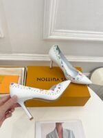 Louis Vuitton Signature Pump White For Women 9.5/3.7in - Image 4