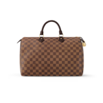 Louis Vuitton Speedy 35 Top Handle Bag 13.8in/ 35cm Brown Damier Ebene Canvas Gold Hardware For Women N41363