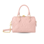 Louis Vuitton Speedy Bandouliere 20 Top Handle Bag 8.1in/ 20.5cm Opal Pink Gold Hardware For Women M47136