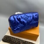 Louis Vuitton Speedy Bandouliere 25 Top Handle Bag ‎9.8n/ 25cm Blue Gold Hardware For Women - Image 7