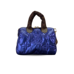 Louis Vuitton Speedy Bandouliere 25 Top Handle Bag ‎9.8n/ 25cm Blue Gold Hardware For Women