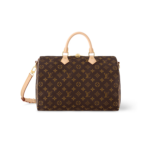 Louis Vuitton Speedy Bandouliere 35 Top Handle Bag 13.8in/ 35cm Brown Gold Hardware For Women M41111