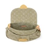 Louis Vuitton Sunset Shoulder Bag 10.6in/27cm Khaki Denim Gold Hardware For Women M27210 - Image 3