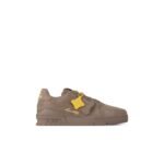 Louis Vuitton Trainer Sneaker Taupe Brown For Men - 1AH618 - Image 4