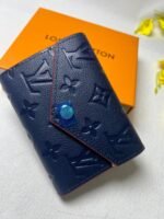 Louis Vuitton Victorine Wallet Monogram Empreinte Navy Blue/ Red For Women, Women's Wallets 4.7in/12cm LV M64577 - Image 2
