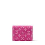 Louis Vuitton Victorine Wallet 4.7in/ 12cm Fuchsia Denim Gold Hardware For Women M27707 - Image 2