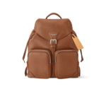 Louis Vuitton Montsouris Cargo Backpack 15.7in/ 40cm Caramel Silver Hardware For Men M28380