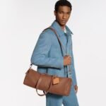 Louis Vuitton Needle Shoulder Bag 18.1in/ 46cm Caramel Silver Toned Hardware For Men M28000 - Image 2