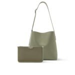 Louis Vuitton Verso Hobo Shoulder Bag 11.8in/ 30cm Khaki Silver Hardware For Men M26747 - Image 4