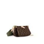 Louis Vuitton Multi Pochette Accessoire Shoulder Bag 9.4in/ 24cm Khaki Monogram Canvas Gold Hardware For Women M44813 - Image 4