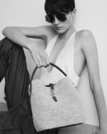 [True-to-ORIGINAL] Saint Laurent Le 37 In Woven Raffia And Vegetable-Tanned Beige For Women 9.8 Inches/ 25 Cm 773991GAAD72080 - Image 6
