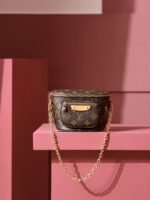 Louis Vuitton Mini Bumbag Shoulder 6.7in/ 17cm Brown Gold Hardware For Women M82335 - Image 5