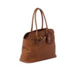 Miu Miu Aventure Tote Bag 12in/ 31cm Oak Nappa Leather Gold Hardware For Women 5BG291_2BBL_F0316_V_OOO - Image 3