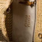 Miu Miu Raffia-Effect Woven Tote Bag Beige For Women 22.5cm/8.9in - 5BA283_ADO1_F0A5T_V_OOO - Image 4
