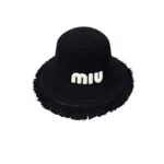 Miu Miu Knit Bucket Hat Black For Women 57cm/ 22.4in