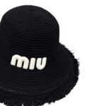 Miu Miu Knit Bucket Hat Black For Women 57cm/ 22.4in - Image 3