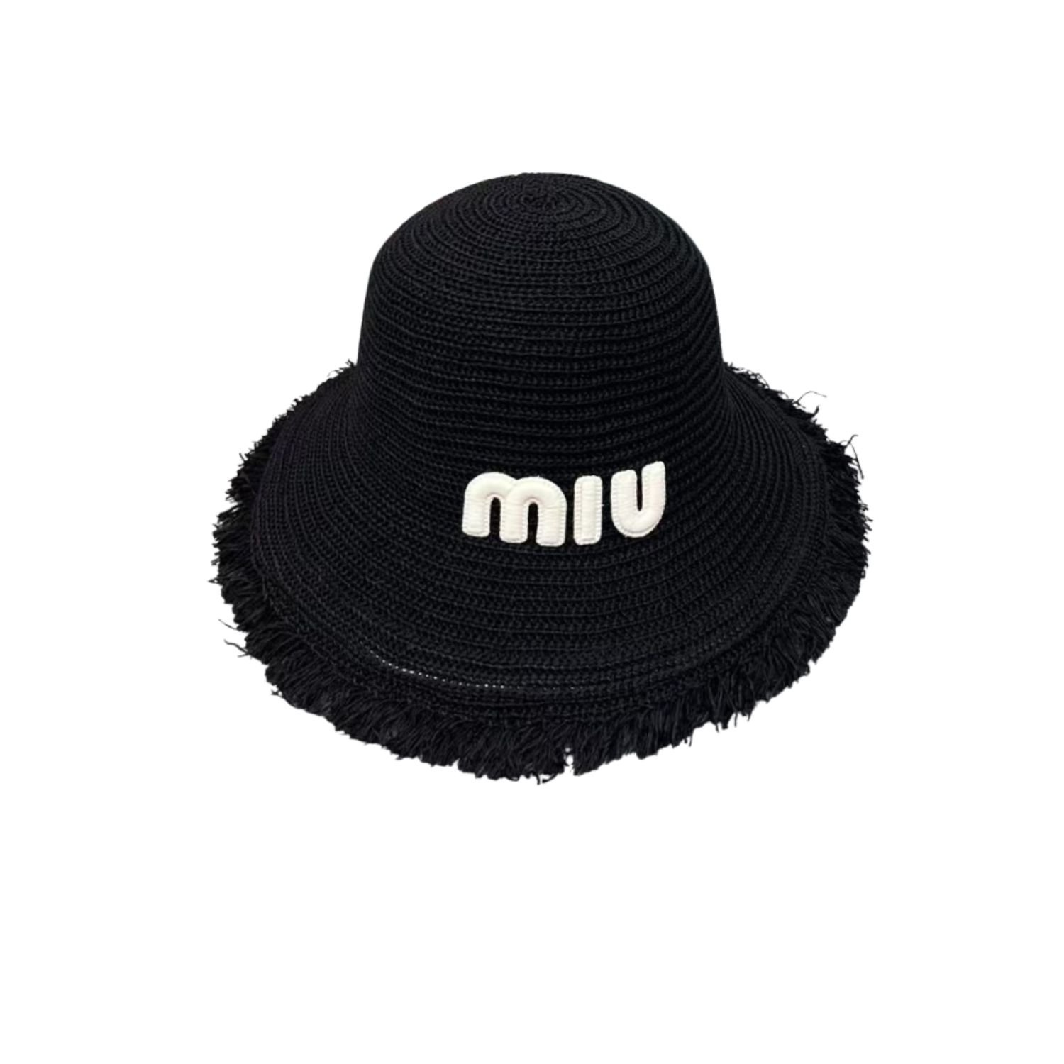 Miu-miu-knit-bucket-hat-black.jpg Miu Miu Knit Bucket Hat Black For Women 57cm/ 22.4in - Image 1