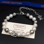 Louis Vuitton Monogram Pearls Bracelet White For Women M0996A - Image 2