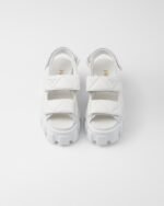 Prada Monolith Nappa Sandals White For Women 1X439N_038_F0009_F_055 - Image 5
