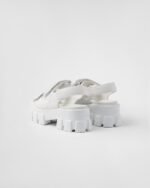 Prada Monolith Nappa Sandals White For Women 1X439N_038_F0009_F_055 - Image 4