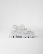 Prada Monolith Nappa Sandals White For Women 1X439N_038_F0009_F_055 - Image 2