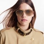 Louis Vuitton My LV Chain Pilot Sunglasses Gold For Women Z1539W - Image 2