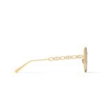 Louis Vuitton My LV Chain Pilot Sunglasses Gold For Women Z1539W - Image 3