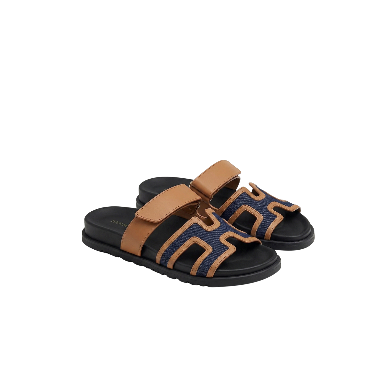 NN-Guideline-Photo-44.png Hermes Chypre Sandals Brown/ Dark Blue For Men - Image 1