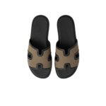 Hermes Izmir Sandals Black/ Beige For Men
