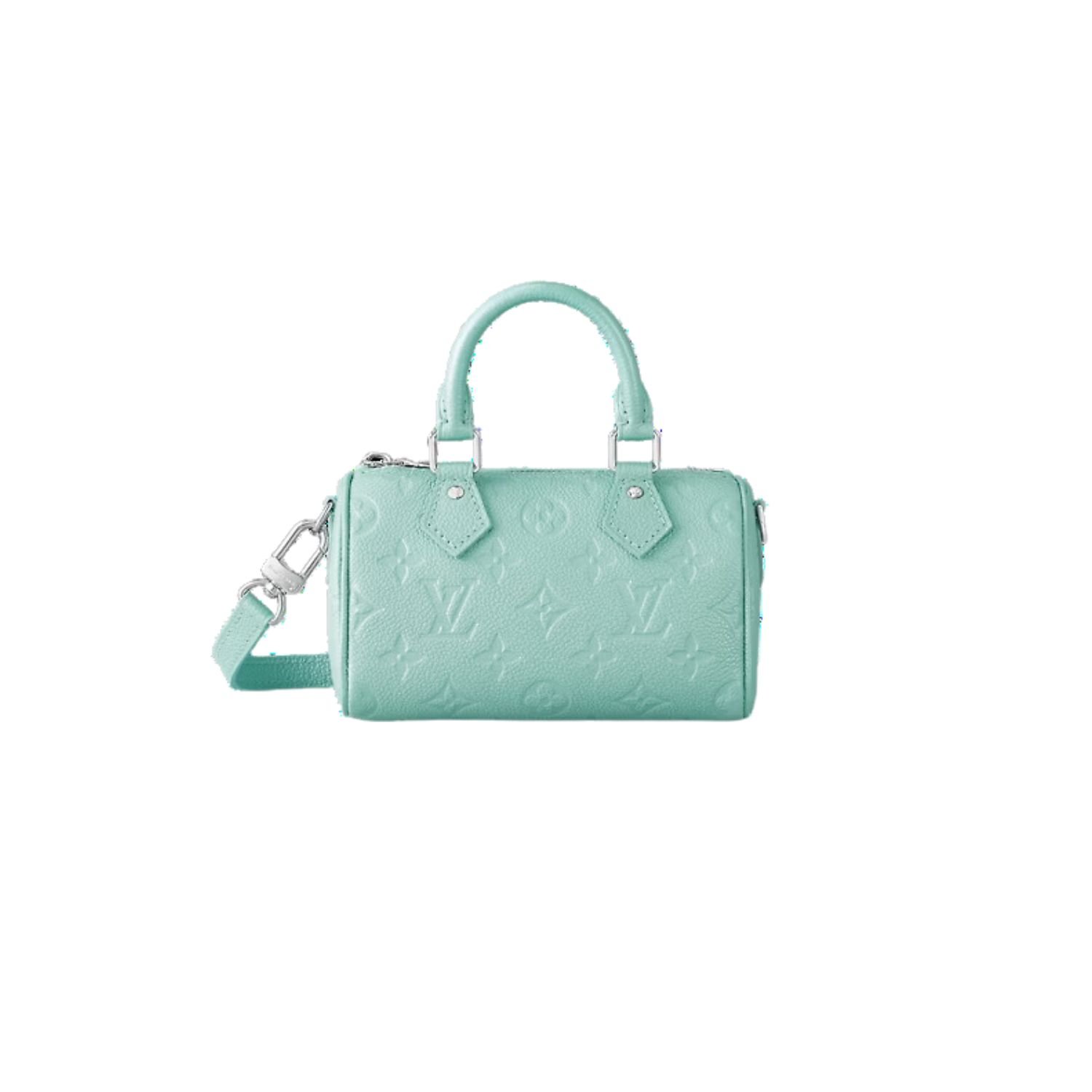xr:d:DAFmQIcnRYc:39,j:7429081883152922362,t:23062304 Louis Vuitton Nano Speedy Turquoise For Women M82342- 16 Cm/ 6.3 Inches - Image 1