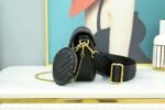 Louis Vuitton New Wave Multi Pochette Shouler Bag  7.5in/ 19cm Black Gold Hardware For Women M56461 - Image 10