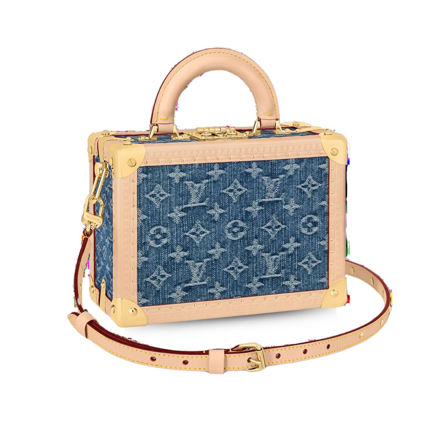 Petite-Valise-Denim-Bleu-1.jpg Louis Vuitton Petite Valise Denim Bleu Blue For Women 8.9 Inches/ 23 Cm M24161 - Image 1