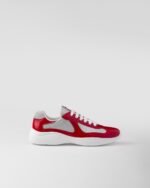 Prada America's Cup Sneakers Red Silver For Men 4E3400_ASZ_F0F5C_F_G000 - Image 3