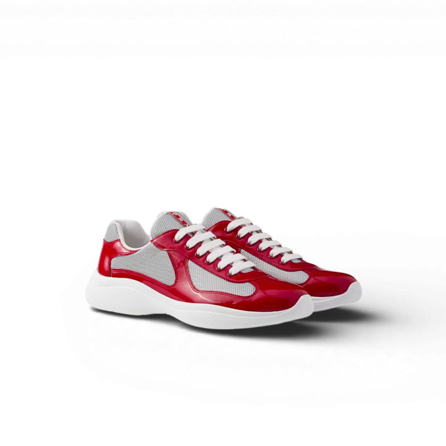 Prada-Americas-Cup-sneakers-red-4E3400_ASZ_F0F5C_F_G000.png Prada America's Cup Sneakers Red Silver For Men 4E3400_ASZ_F0F5C_F_G000 - Image 1