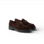 Prada Chocolate Suede Loafers Dark Brown For Men 35mm 2DE127_103_F0003_F_G000