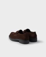 Prada Chocolate Suede Loafers Dark Brown For Men 35mm 2DE127_103_F0003_F_G000 - Image 3