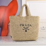 Prada Crochet Tote Bag 15.7in/ 40cm Beige‎ For Women 1BG392_2A2T_F0018_V_OOL - Image 3